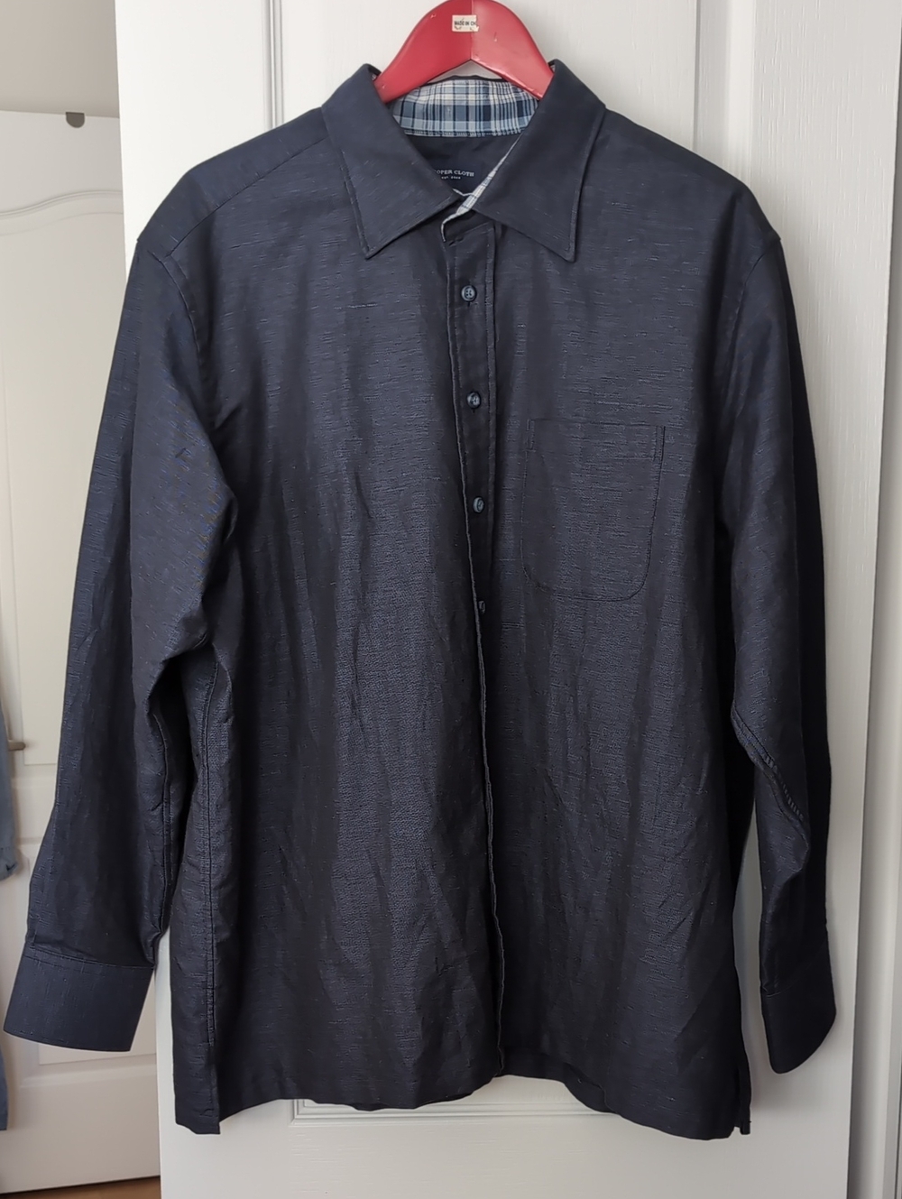 Men's Long-Sleeve Button-Down Shirt - Navy